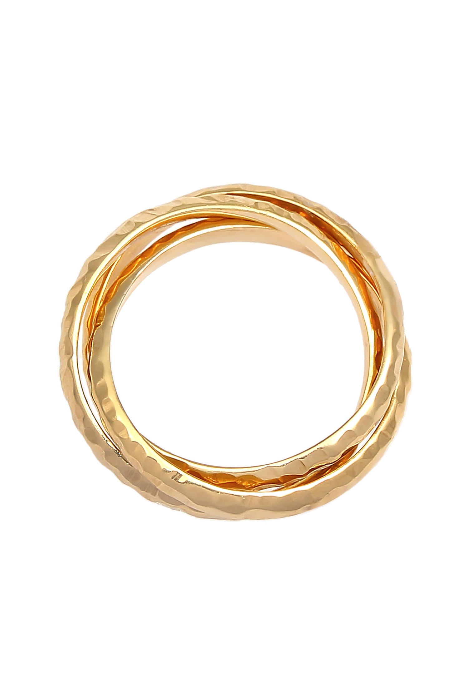 Elli Basic Wickelring Klassik Gehämmert 925 Silber