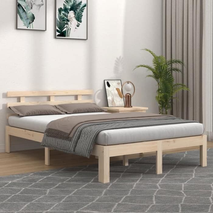Letto matrimoniale BEST con base a doghe, marrone, struttura letto - senza materasso - 120 x 190 cm Nov812515