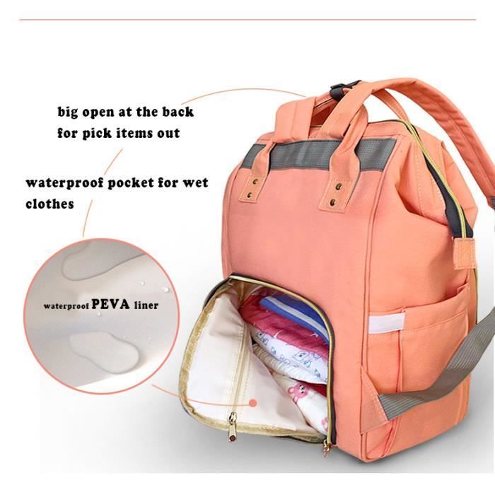Bolsa cambiador impermeable Oxford para bebé - Marca - Azul - Capacidad de 55 litros