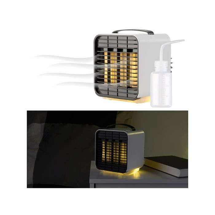 Rafraîchisseur d'air portable - Sichler Haushaltsgeräte - LW-100 - 3 vitesses - Mode brise - Autonomie 5h