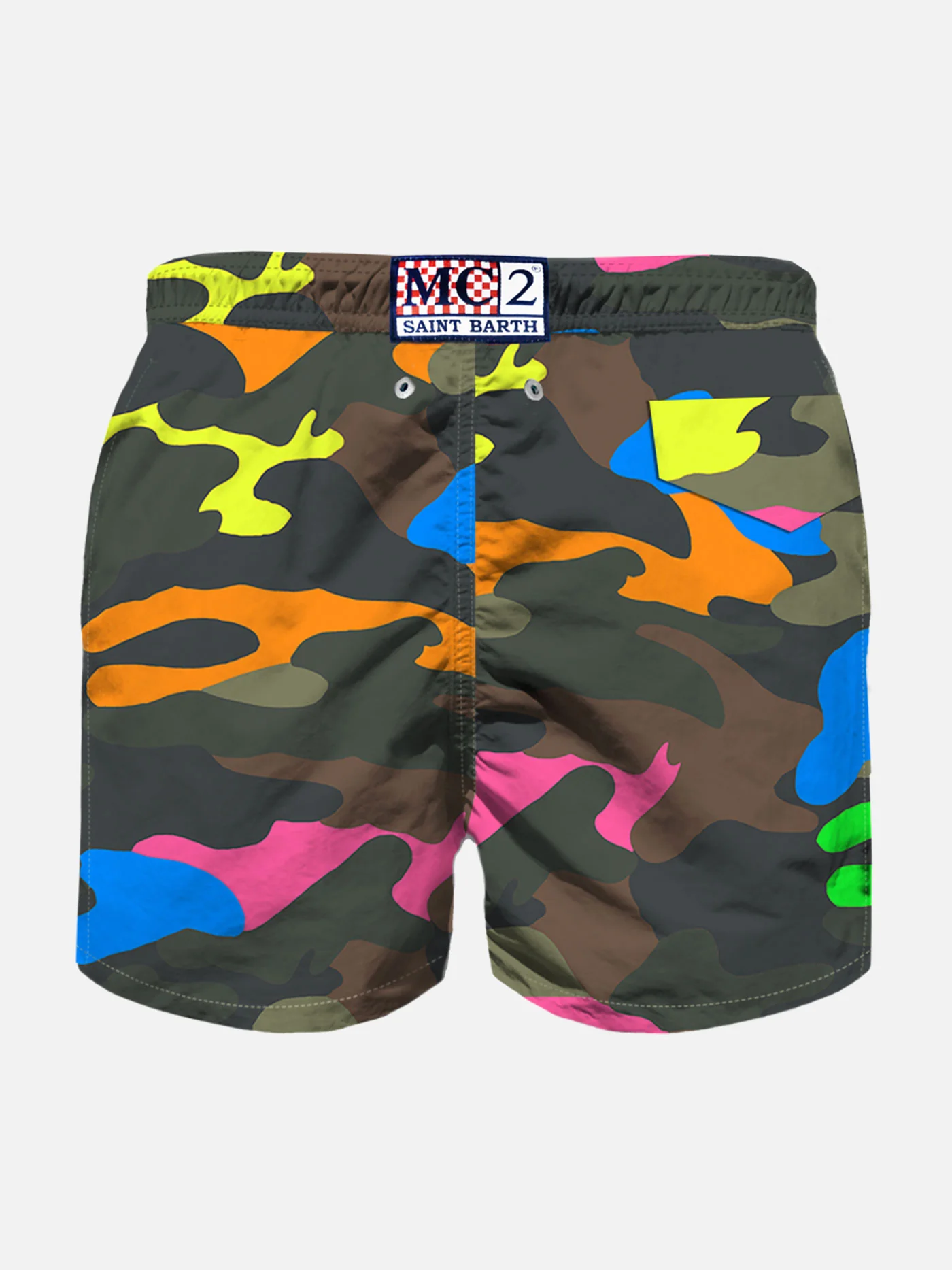 Kinderkostuum met veelkleurige fluorescerende camouflageprint