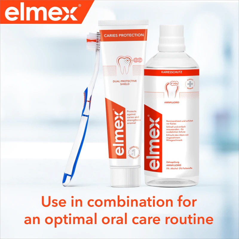 „Elmex Caries Protection“ dantų pasta su fluoru apsaugo nuo dantų ėduonies