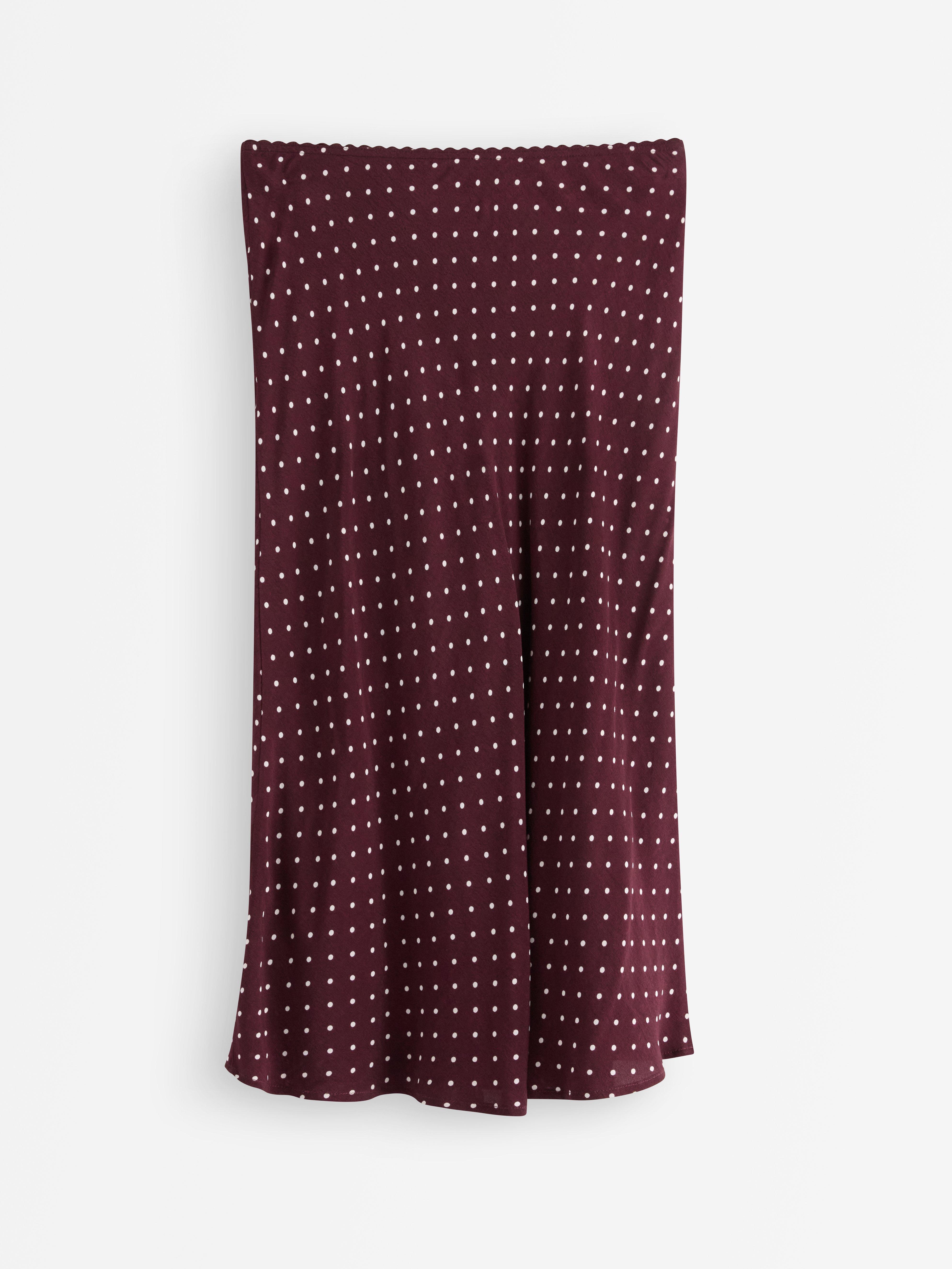 Falda midi color lila oscuro