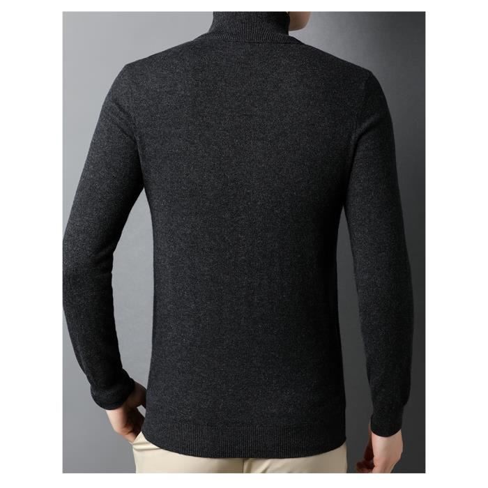 Men's Winter Wool Turtleneck Slim Fit Stretch Sweater - INSFITY - Blue