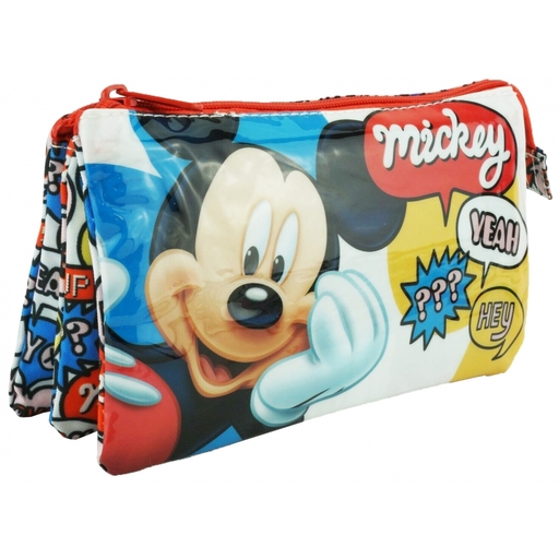  Trousse à crayons triple Mickey 26x13 cm.