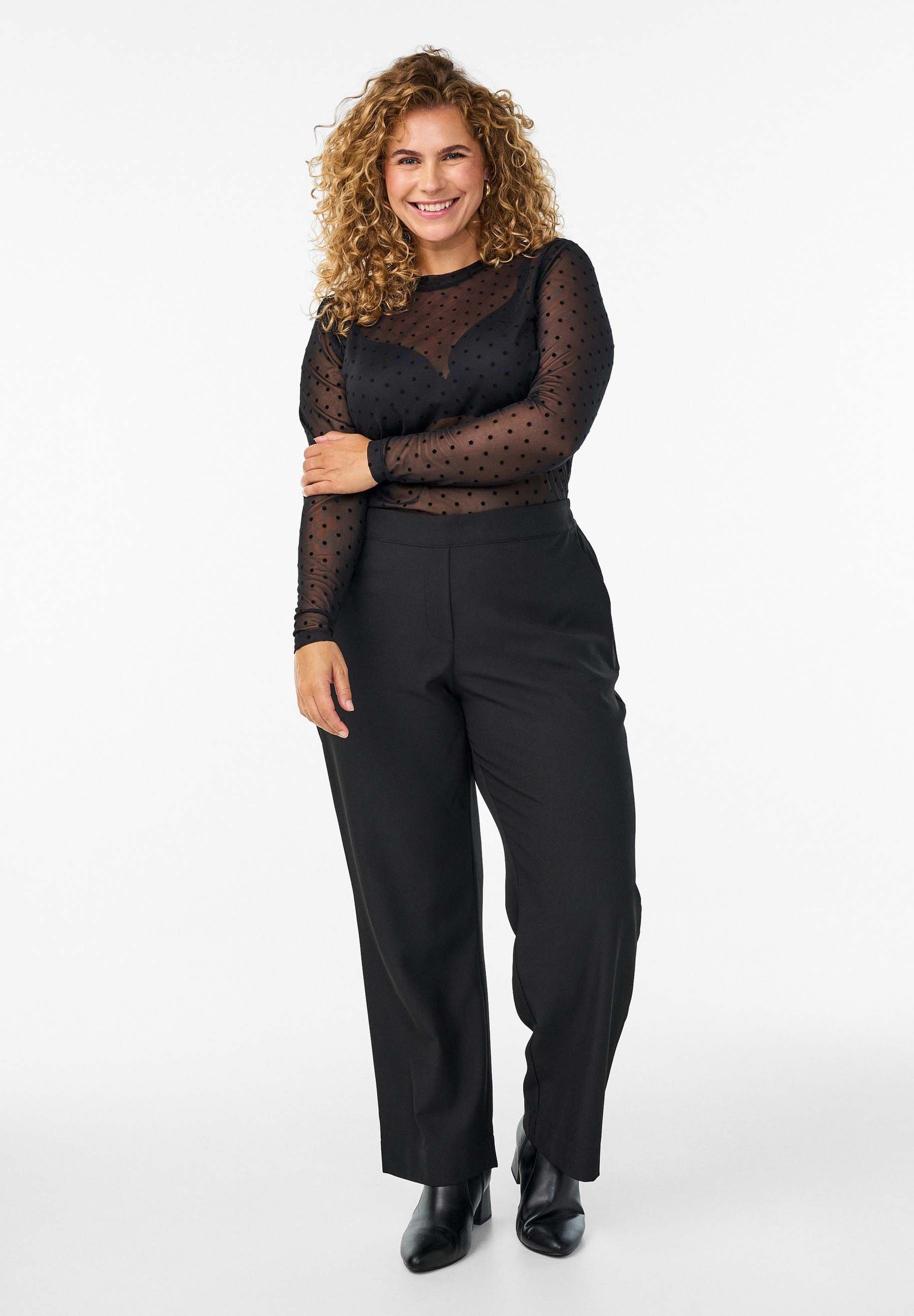 Blouse Zizzi - pois noirs floqués