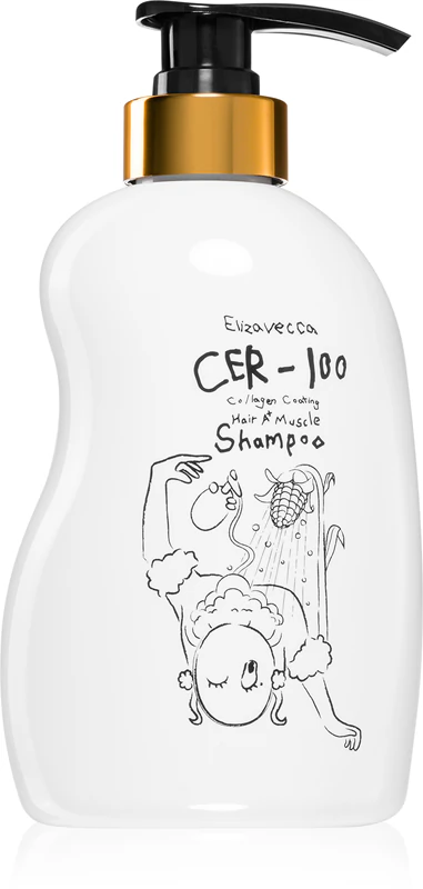 Shampoo Elizavecca Cer-100 com Revestimento de Colágeno para Cabelo e Músculos