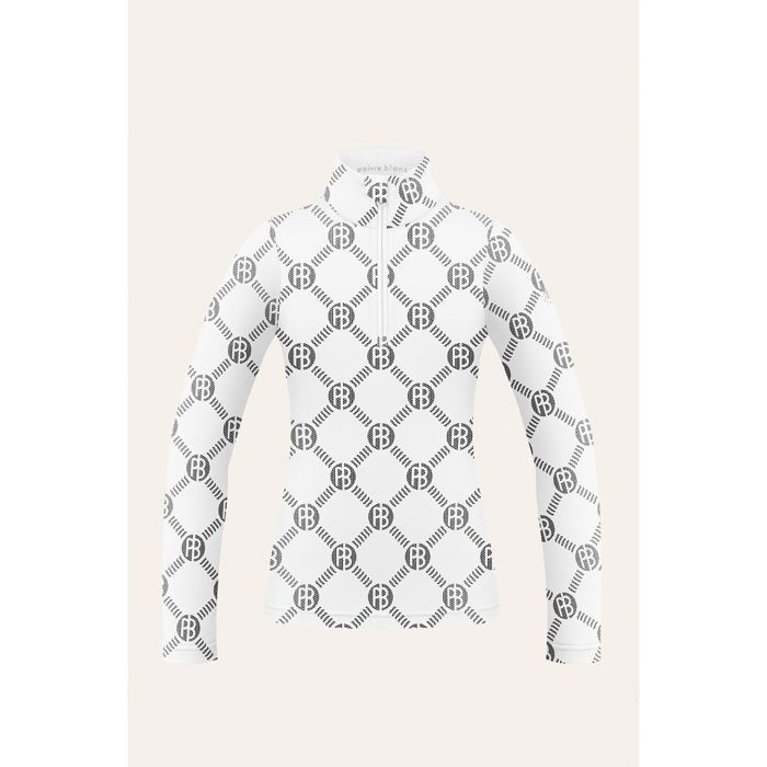Camiseta térmica de capa base White Pepper Technical Underwear 1940 Monogram White Girl