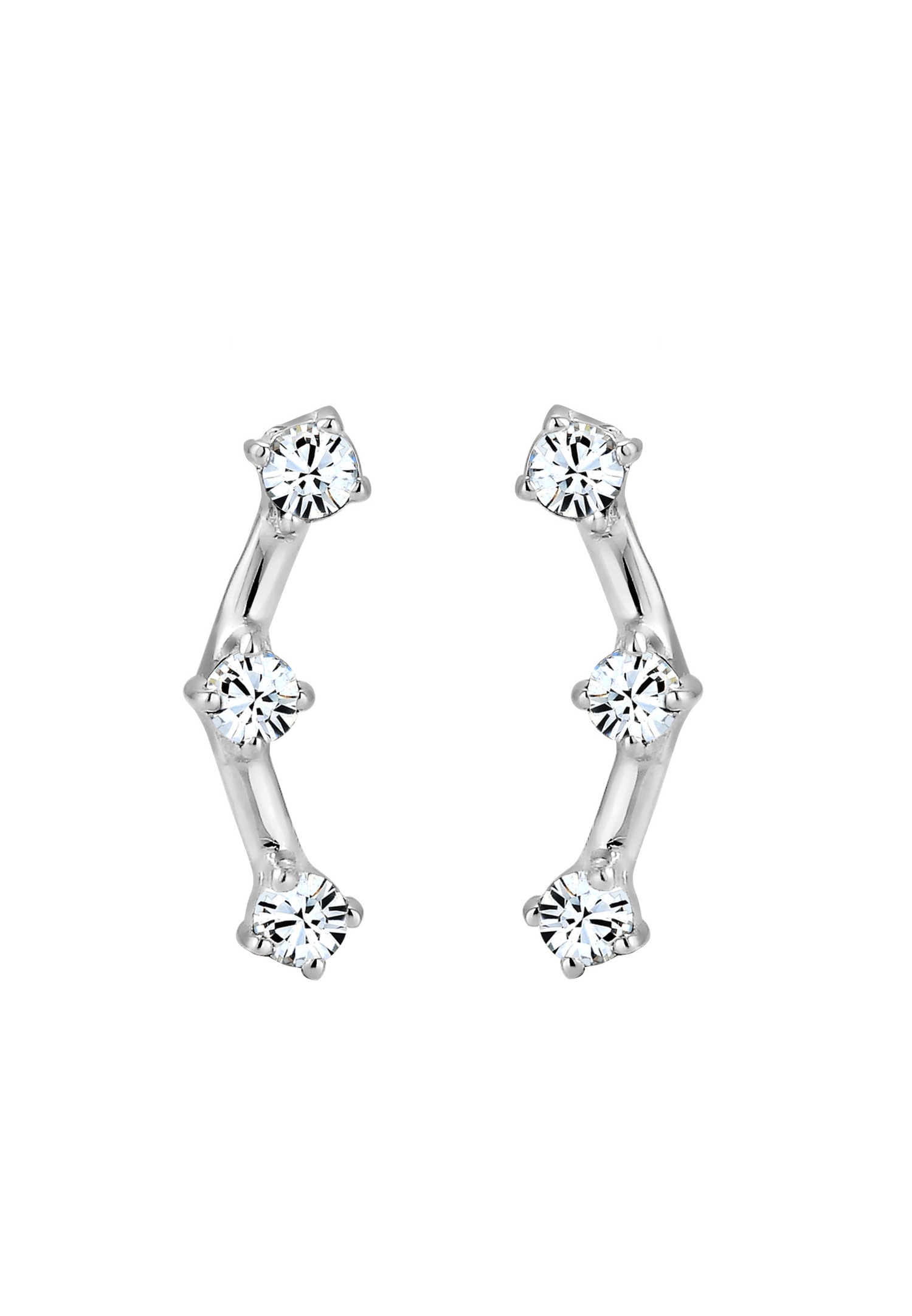 Elli Femmes Earclimber Astro avec cristaux en argent sterling 925