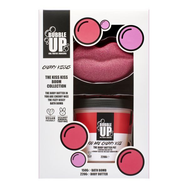 Bubble Up Kissy Badebombe & Bodylotion Kirsche Schönes Set