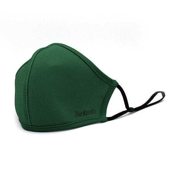 Mască de față verde reutilizabilă