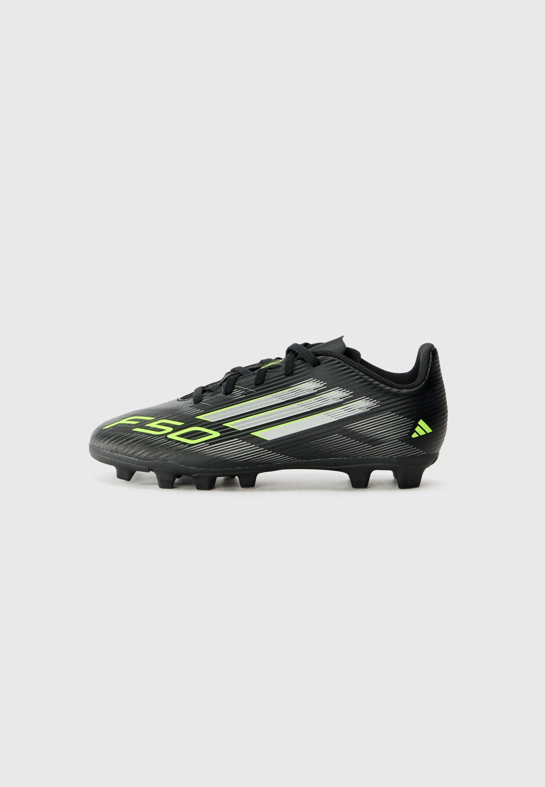 adidas Performance F50 CLUB UNISEXE - Chaussures de football pour terrain ferme - noir/gris fer/citron clair