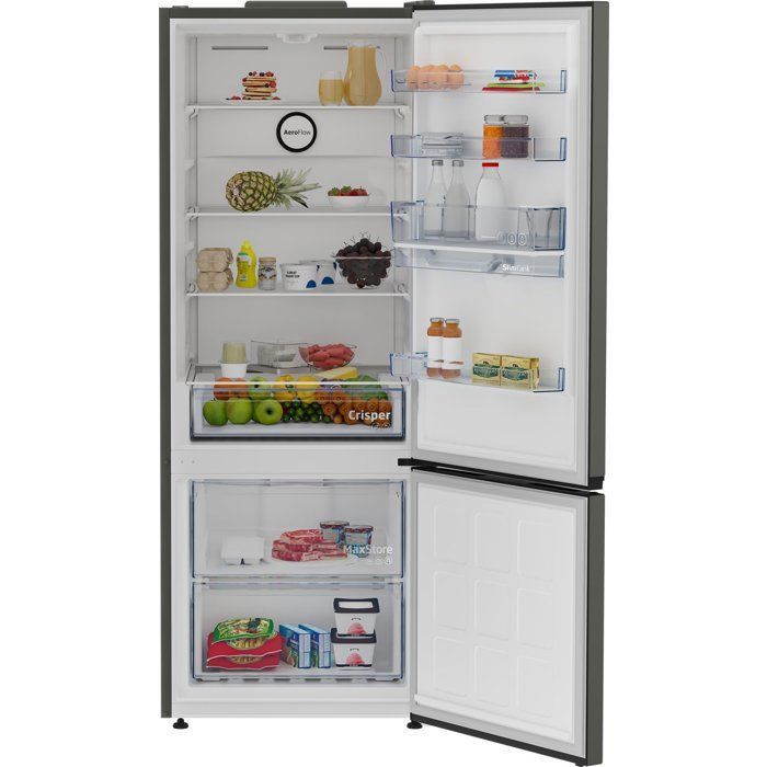 Frigorifero combinato - BEKO - B1RCNE534DG - Grande capacità 475 L - Ventilato - Dispenser d'acqua - Classe energetica E - 187x70,9x59x7 cm - Grigio
