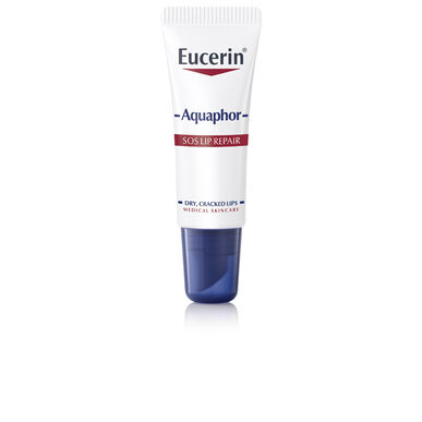 Eucerin Aquaphor SOS Lip Repair Cream voor droge en gescheurde lippen, regenererende SOS-crème, 10 ml