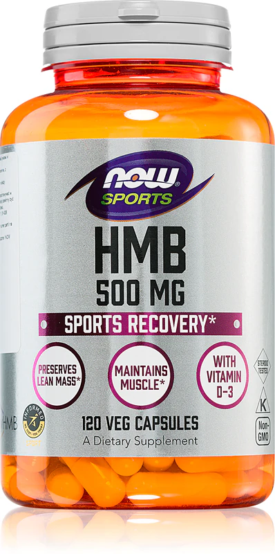 NOW Foods HMB 500 mg suplemento alimentar para recuperação muscular