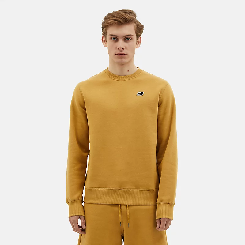 Męska bluza z okrągłym dekoltem NB z małym logo – GOLDEN HOUR