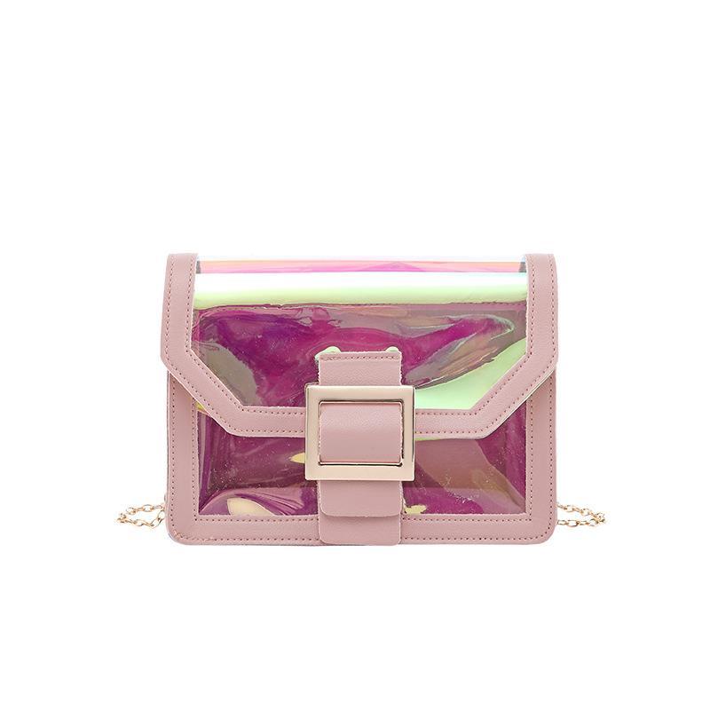 Sac bandoulière Vento Marea Laser pour femme, modèle hologramme, en PVC/PU blanc, idéal pour l'été.