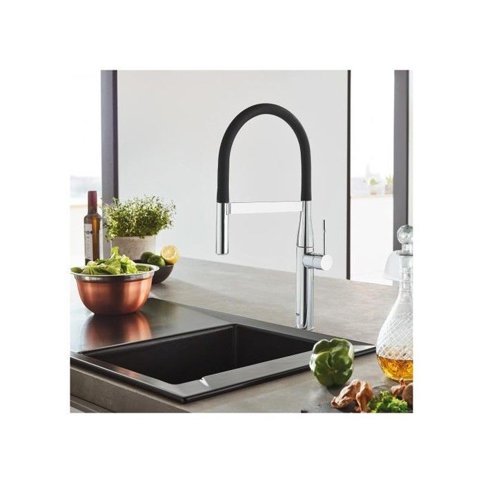 GROHE Feel keukenkraan, kraan met uittrekbare sproeikop, U-vormige uitloop, 2-straals omstelkraan, 31489000