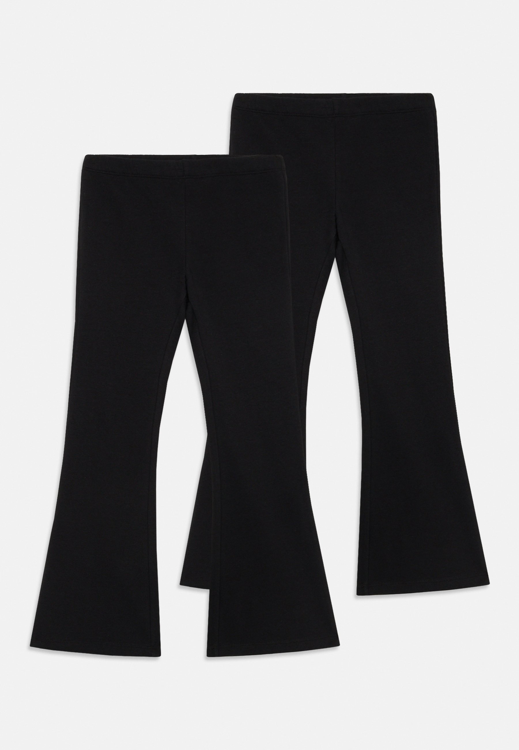 Lindex FLARE BRUSHED INSIDE 2-PACK - Leggings - Broeken - zwart