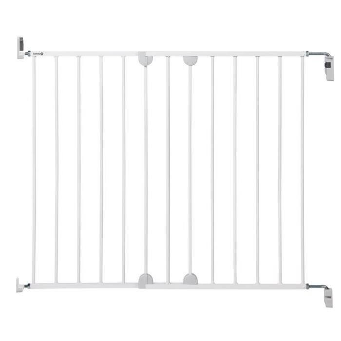SAFETY 1ST Cancello di sicurezza estensibile a parete, larghezza da 62 a 102 cm, apertura con una mano in entrambe le direzioni - metallo bianco, fissaggio
