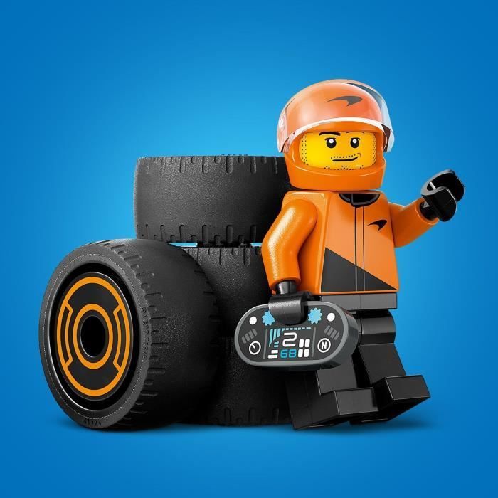 LEGO City 60442 Voiture de course McLaren avec pilote de F1 - Jouet pour garçon dès 6 ans