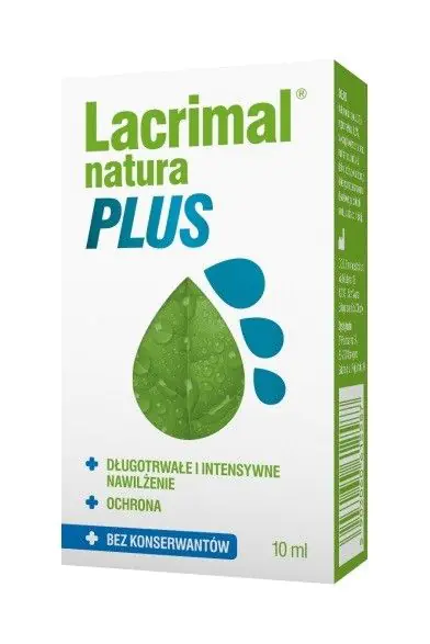 Lacrimal Natura Plus, Nawilżające krople do oczu, bez konserwantów