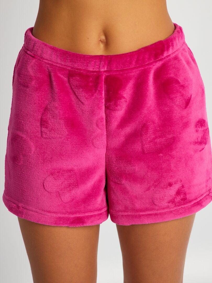 Bluza polarowa Homewear z zamkiem błyskawicznym - RÓŻOWA