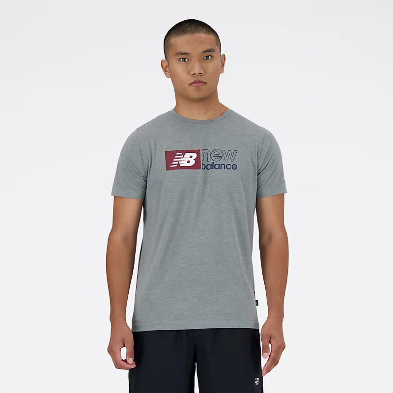 Koszulka Homme Sport Essentials Heathertech Graphic T-skjorte - ATHLETIC GRAY HEATHER
