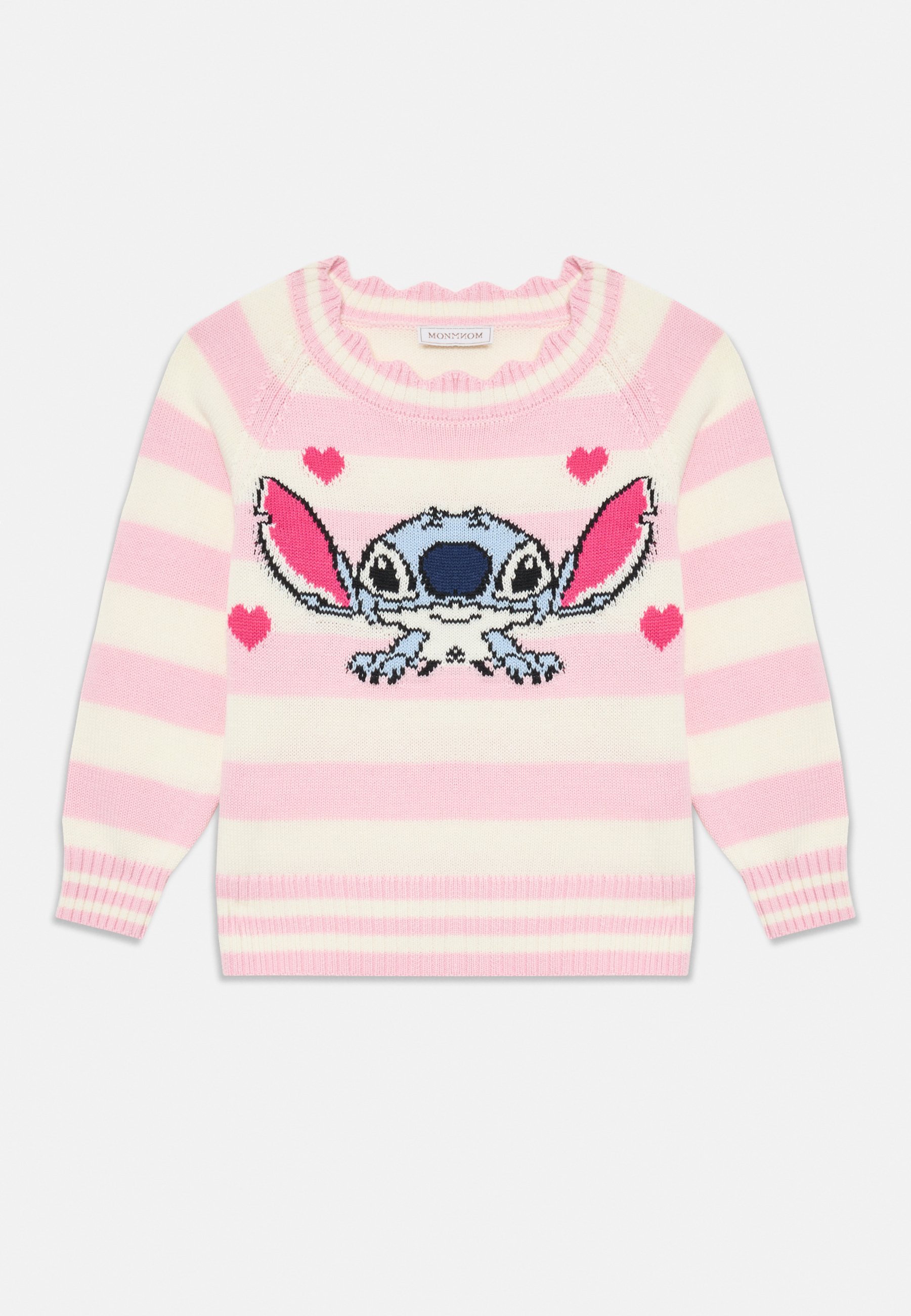 Monnalisa STITCH DISNEY STRIPES - Pullover - creme/märchenhaft