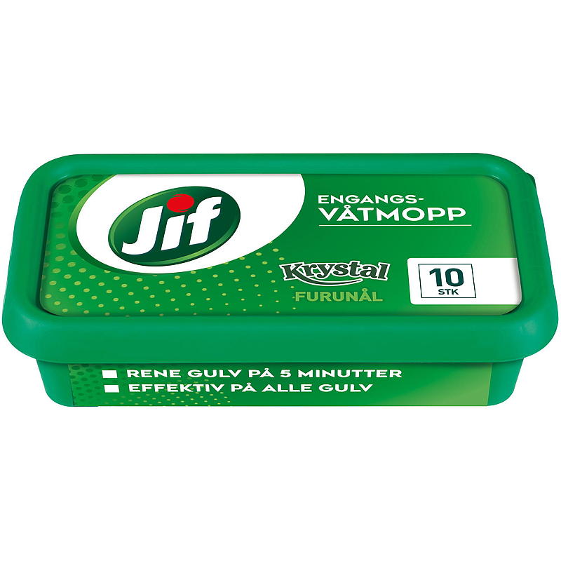 Confezione da 10 mop usa e getta Jif, aghi di pino cristallino Jif