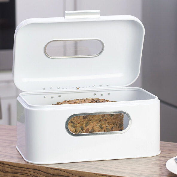 Retro bread box, small, white