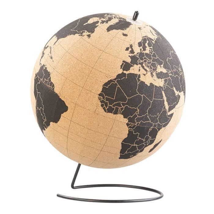 Globo giratorio de corcho - DE FÁBRICA - Ø 25 cm - 15 clavijas - Uso en interiores - Adulto - Unisex