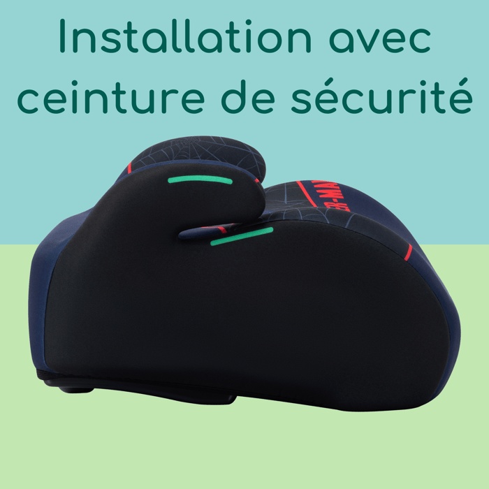 Seggiolino auto Bebeconfort DISNEY© Manga i-Safe, rialzo per bambini dai 6 ai 12 anni, altezza 128-150 cm, peso 22-36 kg, leggero, con cintura di sicurezza, autentico Spiderman