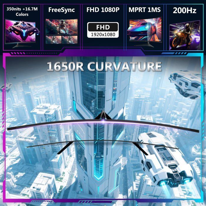 Z-EDGE UG24 Curved PC Gaming Monitor 24