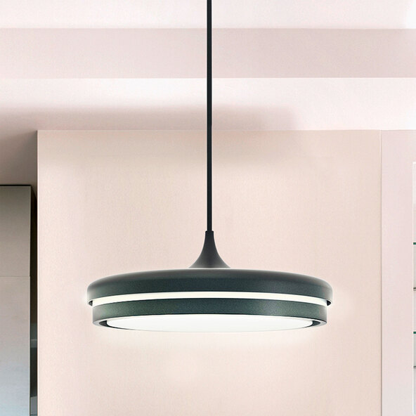 Έξυπνο κρεμαστό φωτιστικό LED Kea λευκό+χρώμα, Ø 42 cm