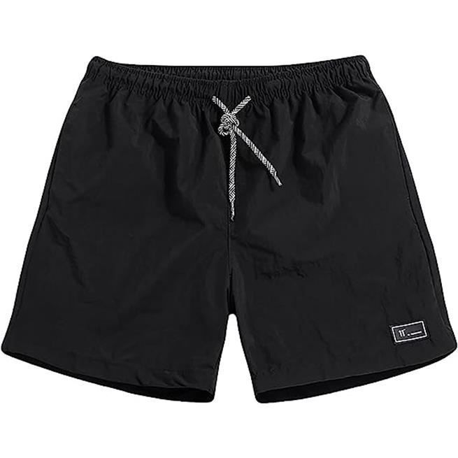 Men's Sports Shorts Running Shorts Football Jogging Tennis Fitness Shorts with Pockets Quick Drying Men's Short Pants - Black