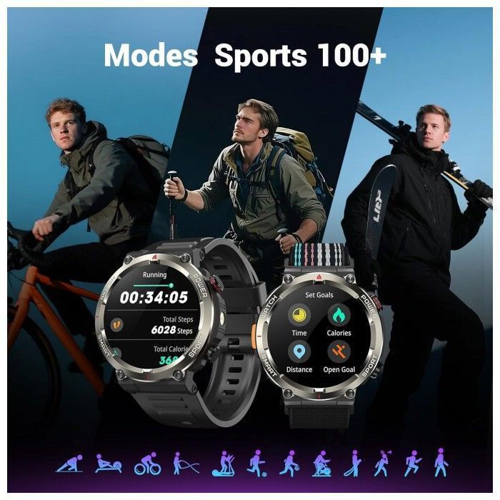 Blackview W50 Pro Montre Connectée, 960 mAh, 1.45
