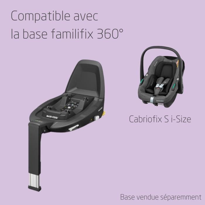 MAXI-COSI ZeliaS 3-in-1 Stroller Trio, Carrycot + Cabriofix S i-Size Car Seat + Changing Bag + Rain Cover, 0-22kg, Dark Grey