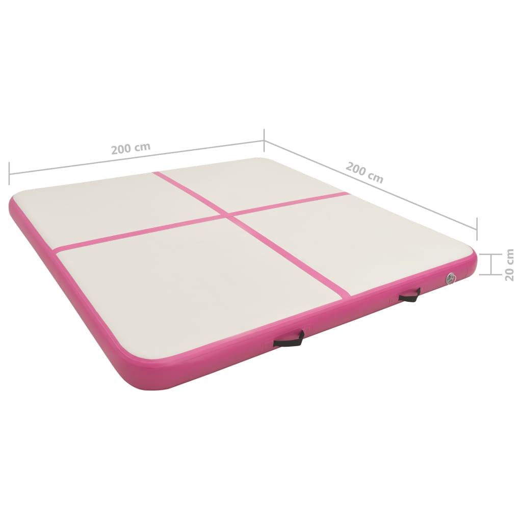  Esterilla felfújható De Gimnasia Vidaxl bombával 200x200x20 cm