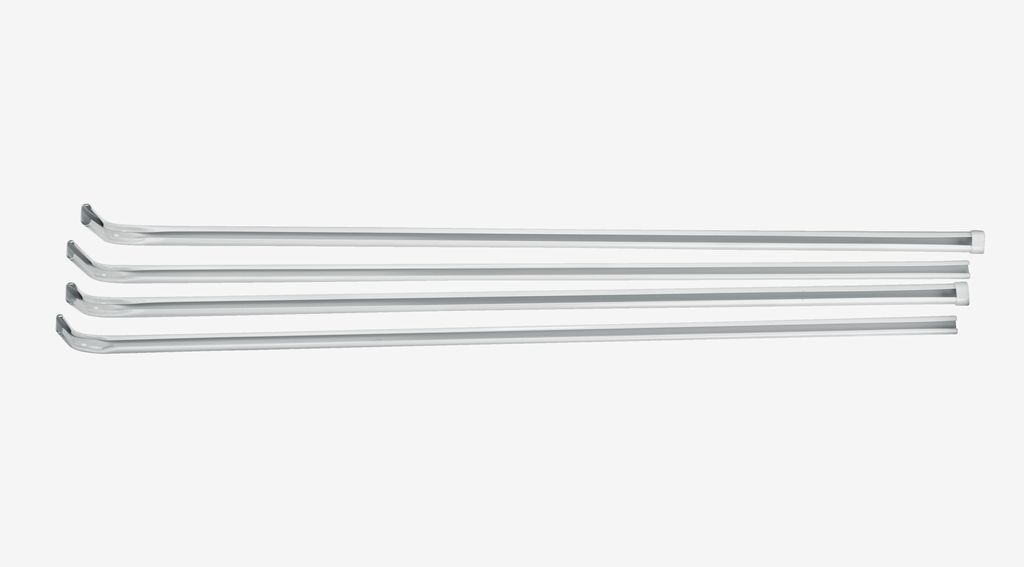 Dvostruka karniša 90-160cm kutna 9-12cm bijela