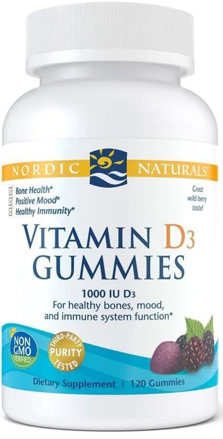 Nordic Naturals Vitamin D3 Gummies 1000 IU Wild Berry Żelki