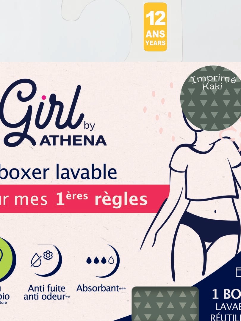 Calcinhas menstruais 'Athena' - Cáqui