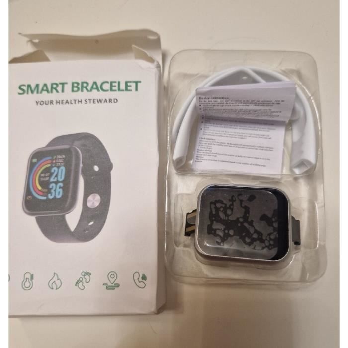 Smartwatch mit weißem Silikonarmband und silbernem Gehäuse.