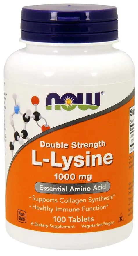 Now Foods L-Lysine 1000 mg, Tabletki