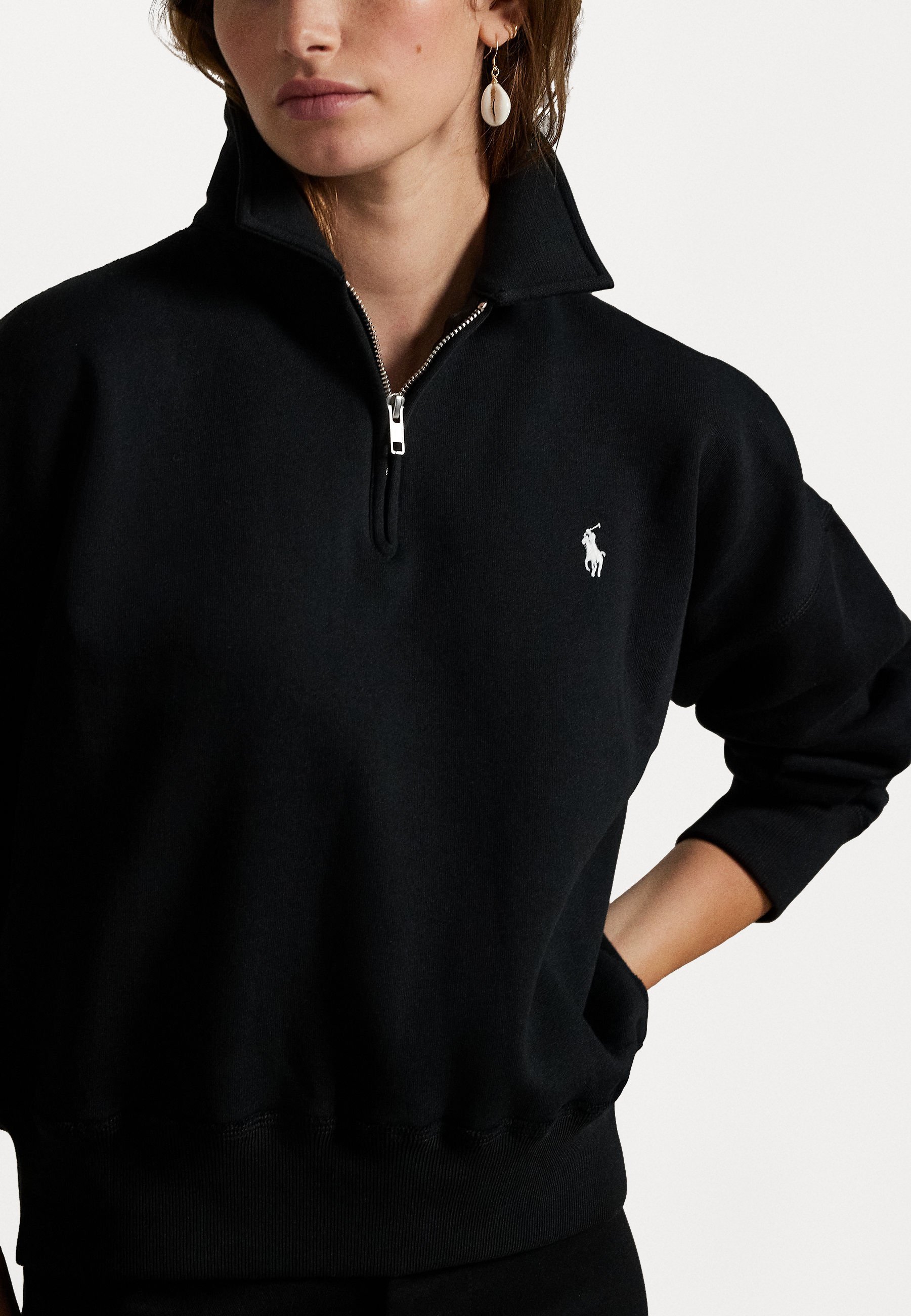Polo Ralph Lauren FLEECE QUARTER ZIP - Sweatshirt - zwart