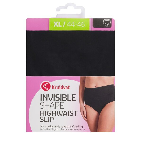 Ženske hlačke Kruidvat Invisible Shape z visokim pasom, črne, velikost XL