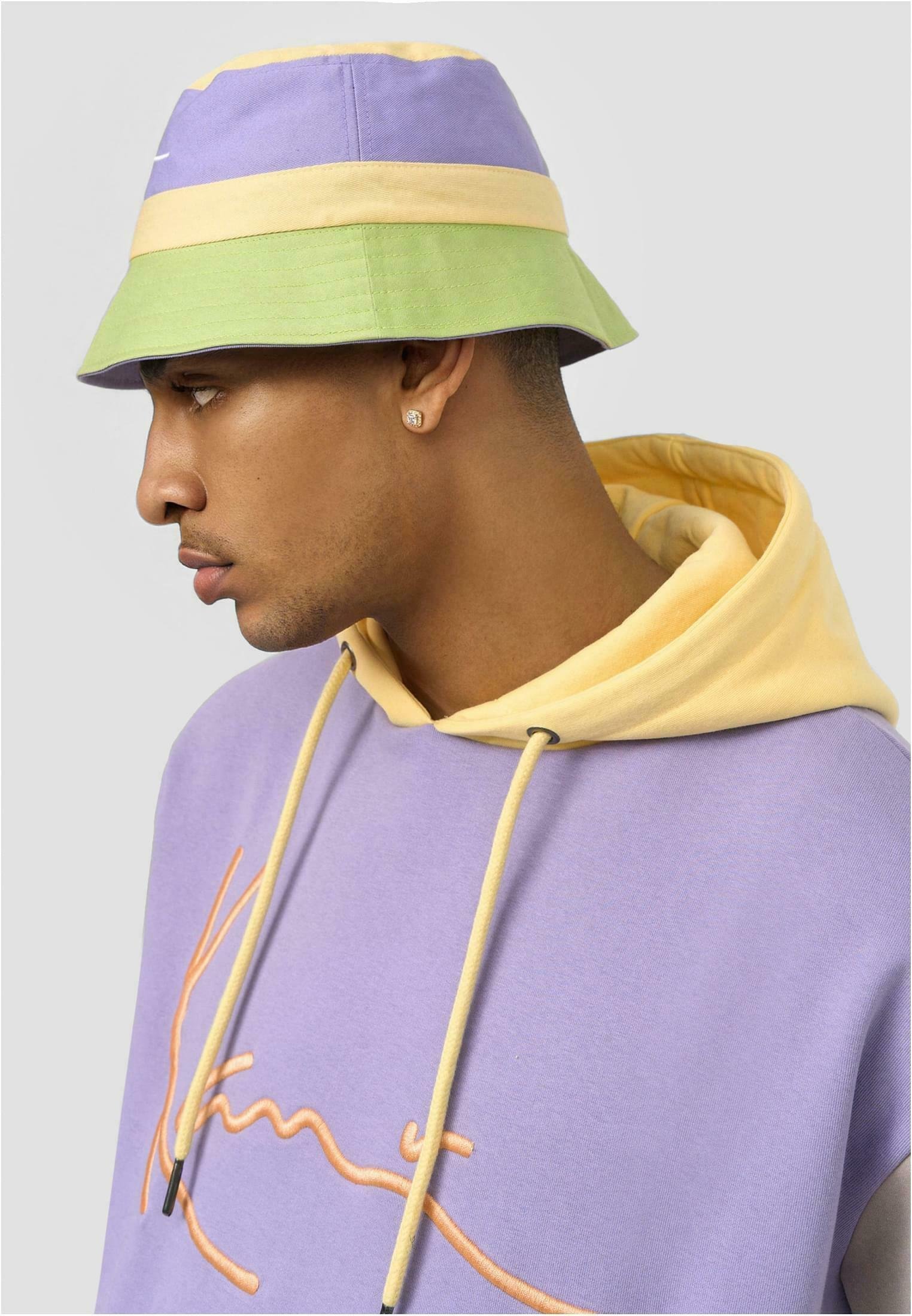 Cappello reversibile Karl Kani SIGNATURE - viola giallo verde