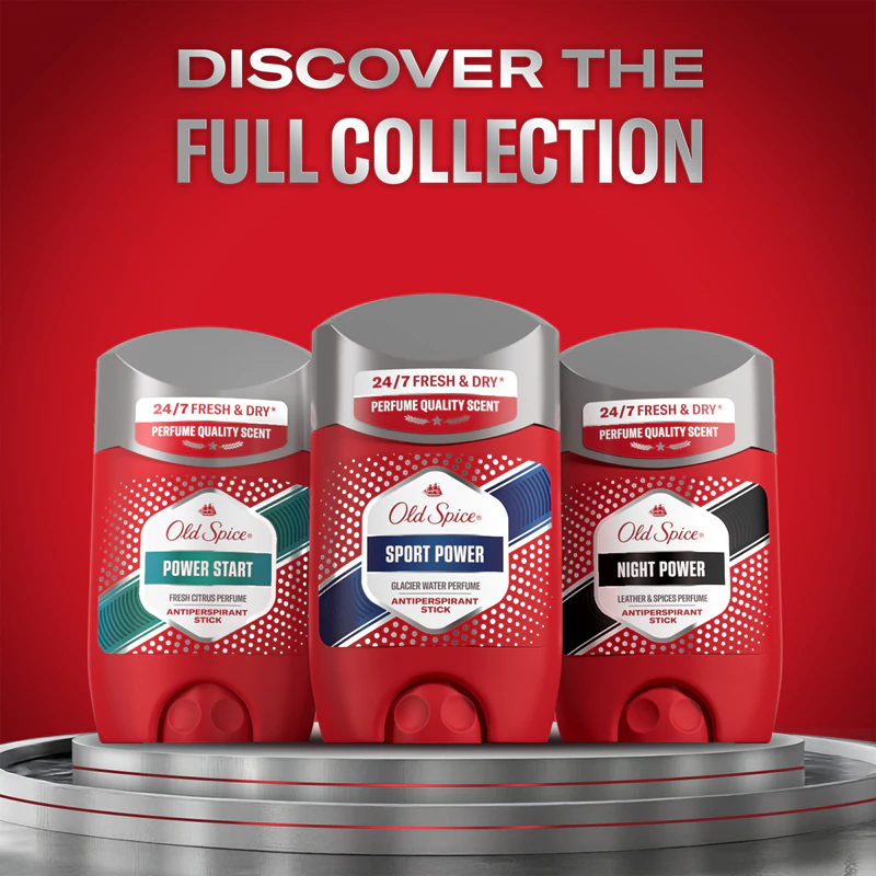 Old Spice Power Start antitranspirantstick voor mannen
