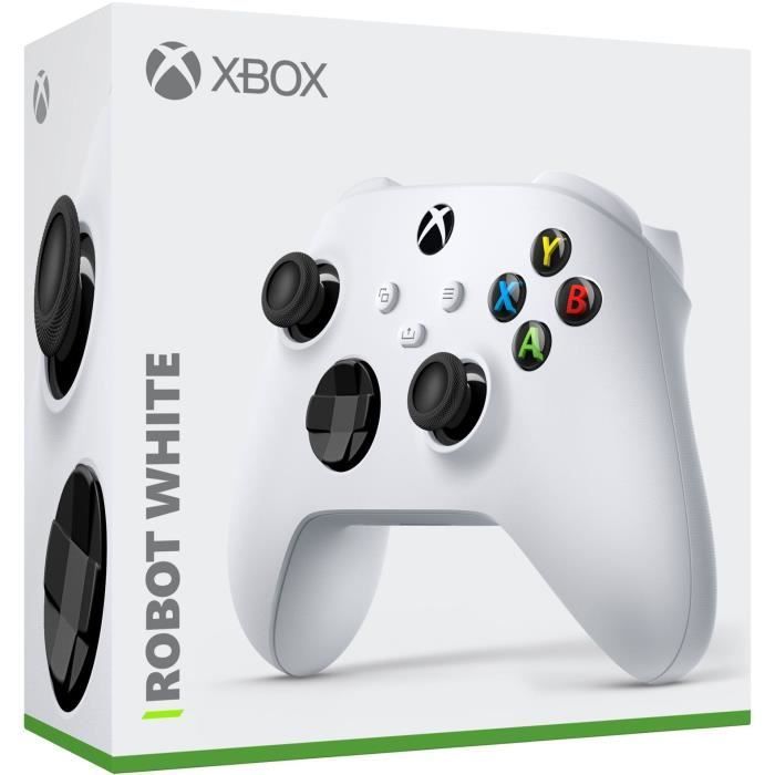 Mando inalámbrico Xbox de color blanco robot