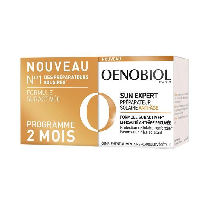 Oenobiol Sun Expert Préparateur Solaire anti-âge lot de 2x30 capsules